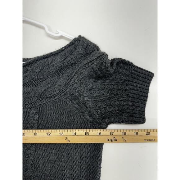 Calvin Klein Womens Dress Size Small Gray Short Sleeve Cable Knit Sweater Dress - Picture 6 of 9